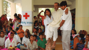 Indian Red Cross Employees at work